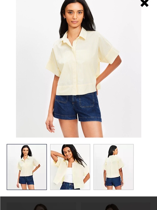 LOFT Tops - Loft stripes poplin top